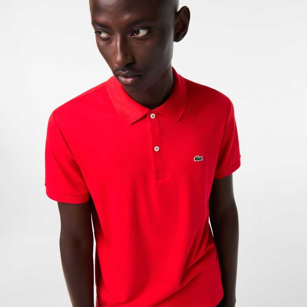 Lacoste Regular Fit Ultra Soft Bomull Jersey Röda | ARMZH-0749