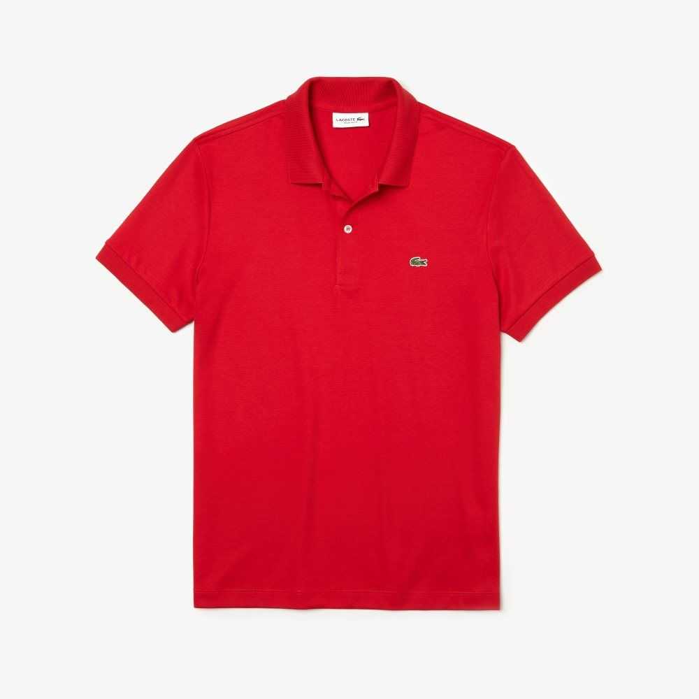 Lacoste Regular Fit Ultra Soft Bomull Jersey Röda | ARMZH-0749