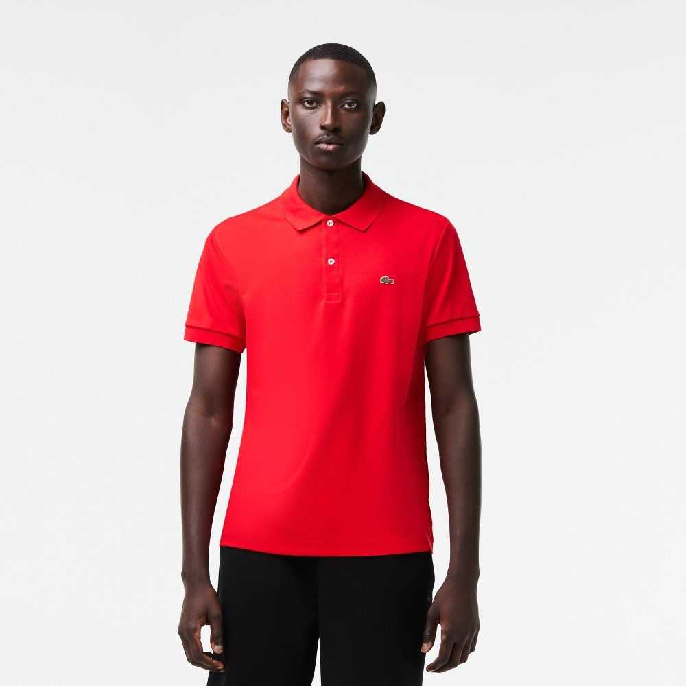 Lacoste Regular Fit Ultra Soft Bomull Jersey Röda | ARMZH-0749