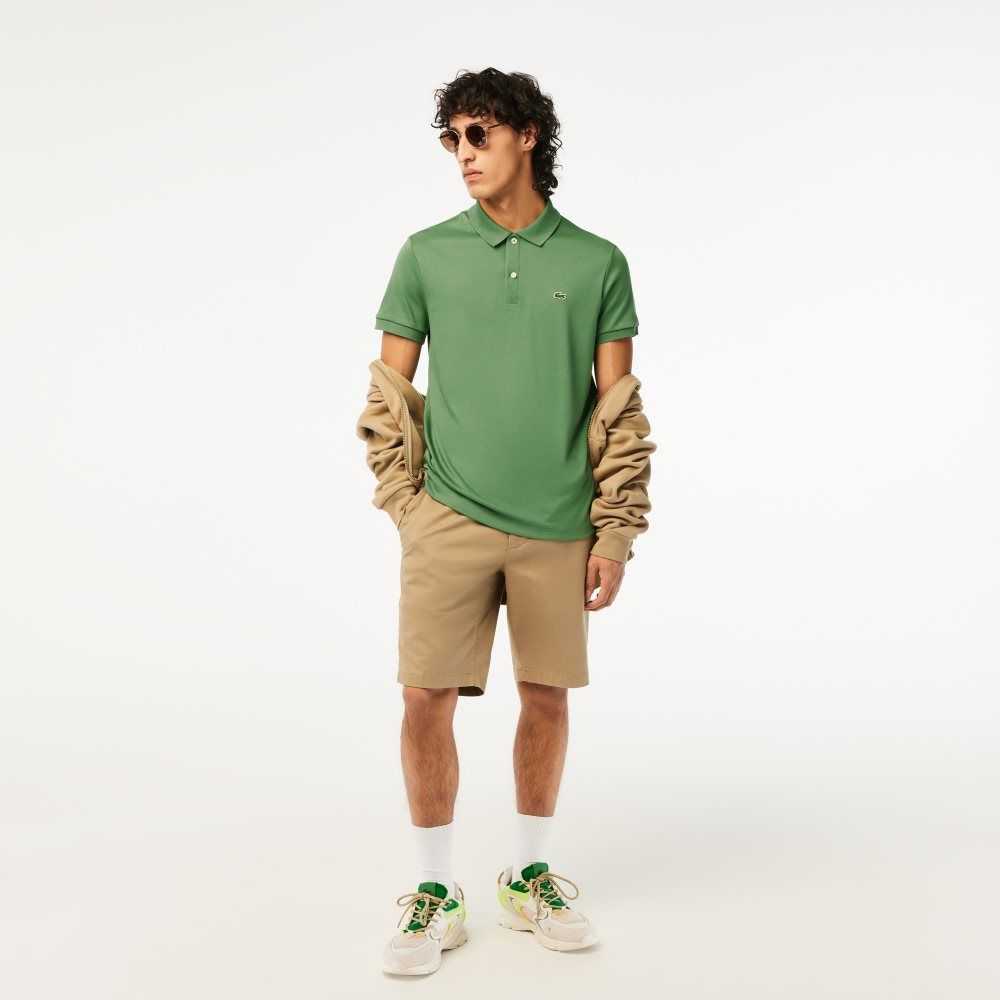 Lacoste Regular Fit Ultra Soft Bomull Jersey Khaki Gröna | FGEZD-1064