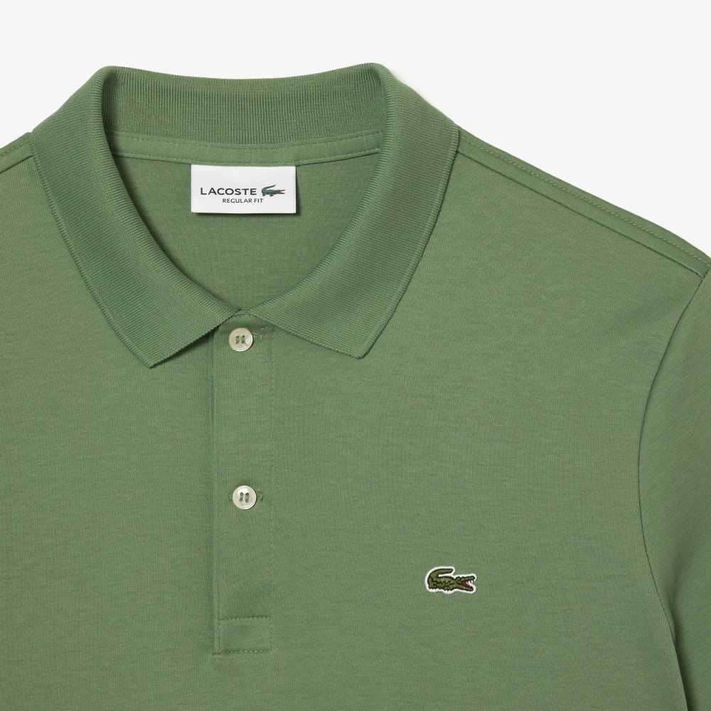 Lacoste Regular Fit Ultra Soft Bomull Jersey Khaki Gröna | FGEZD-1064