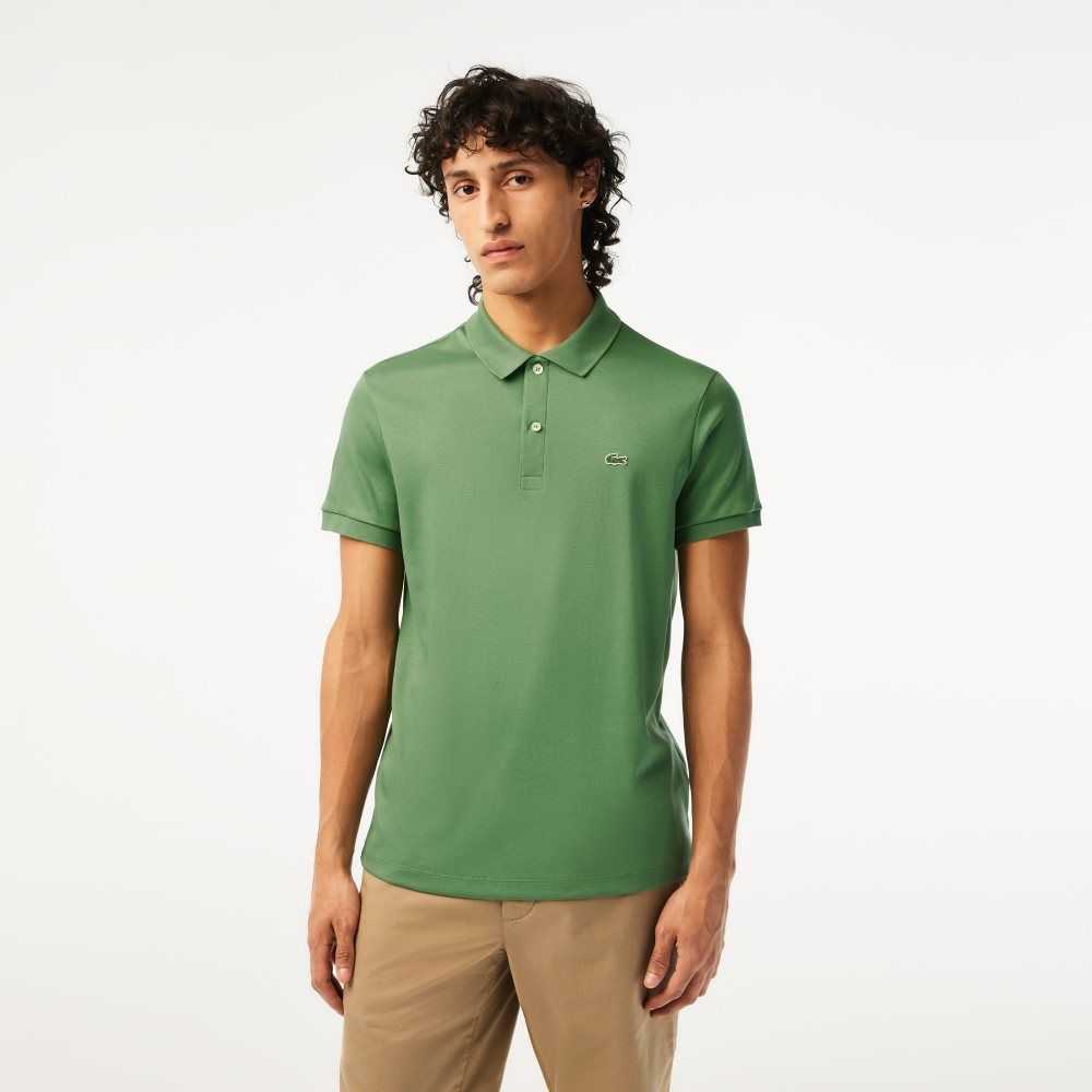 Lacoste Regular Fit Ultra Soft Bomull Jersey Khaki Gröna | FGEZD-1064