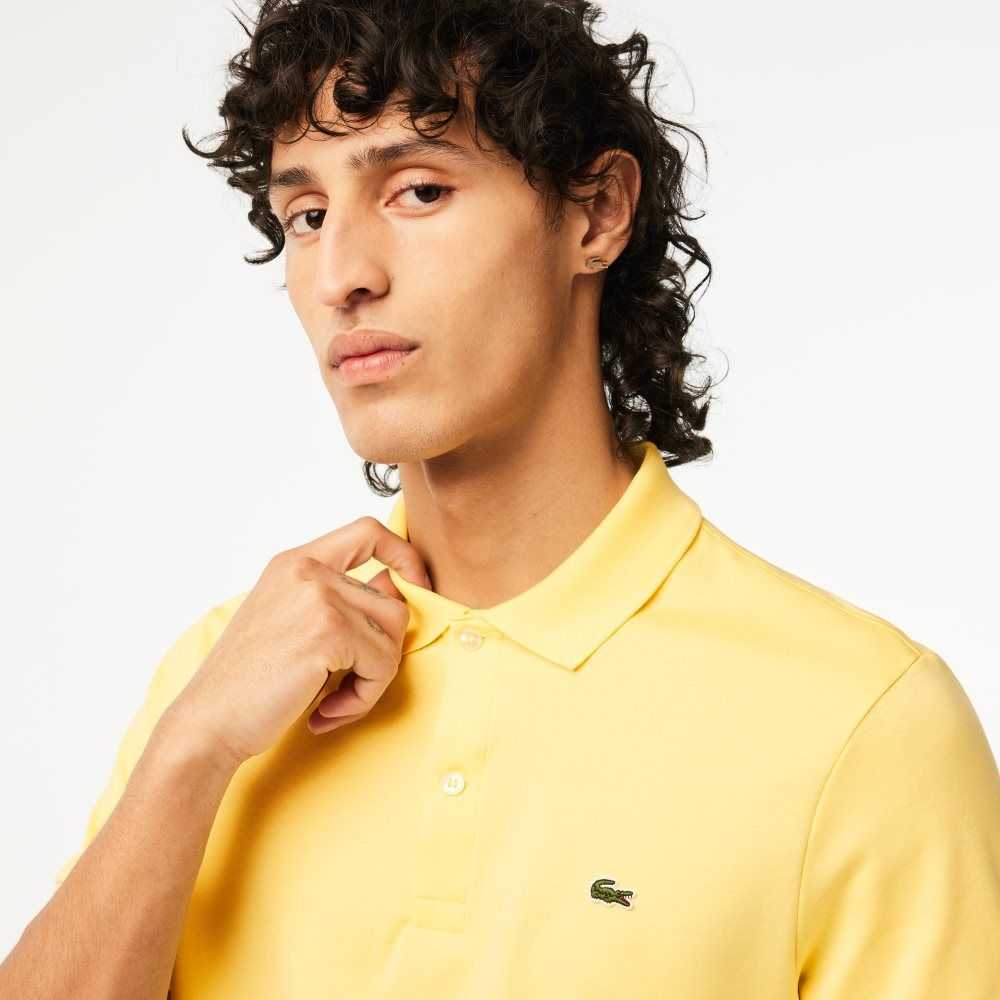 Lacoste Regular Fit Ultra Soft Bomull Jersey Gula | KILQJ-6258