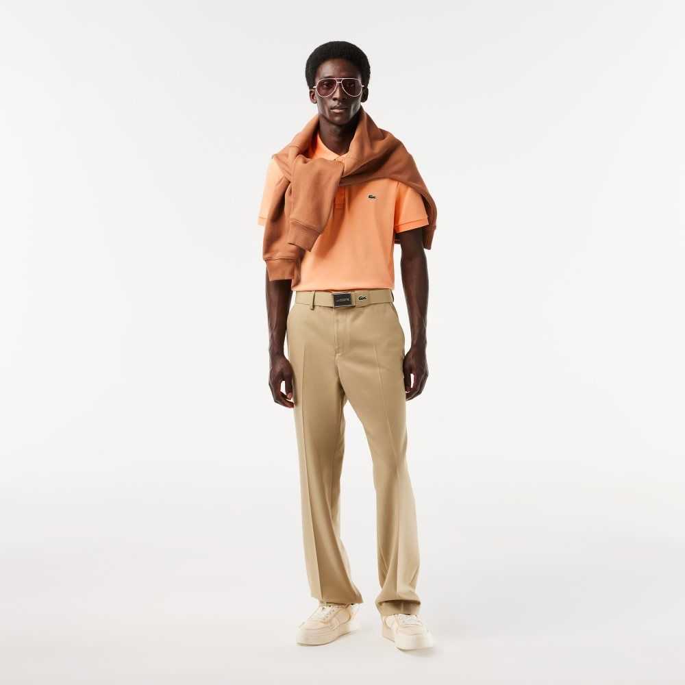 Lacoste Regular Fit Ultra Soft Bomull Jersey Ljusorange | LDFSZ-3168