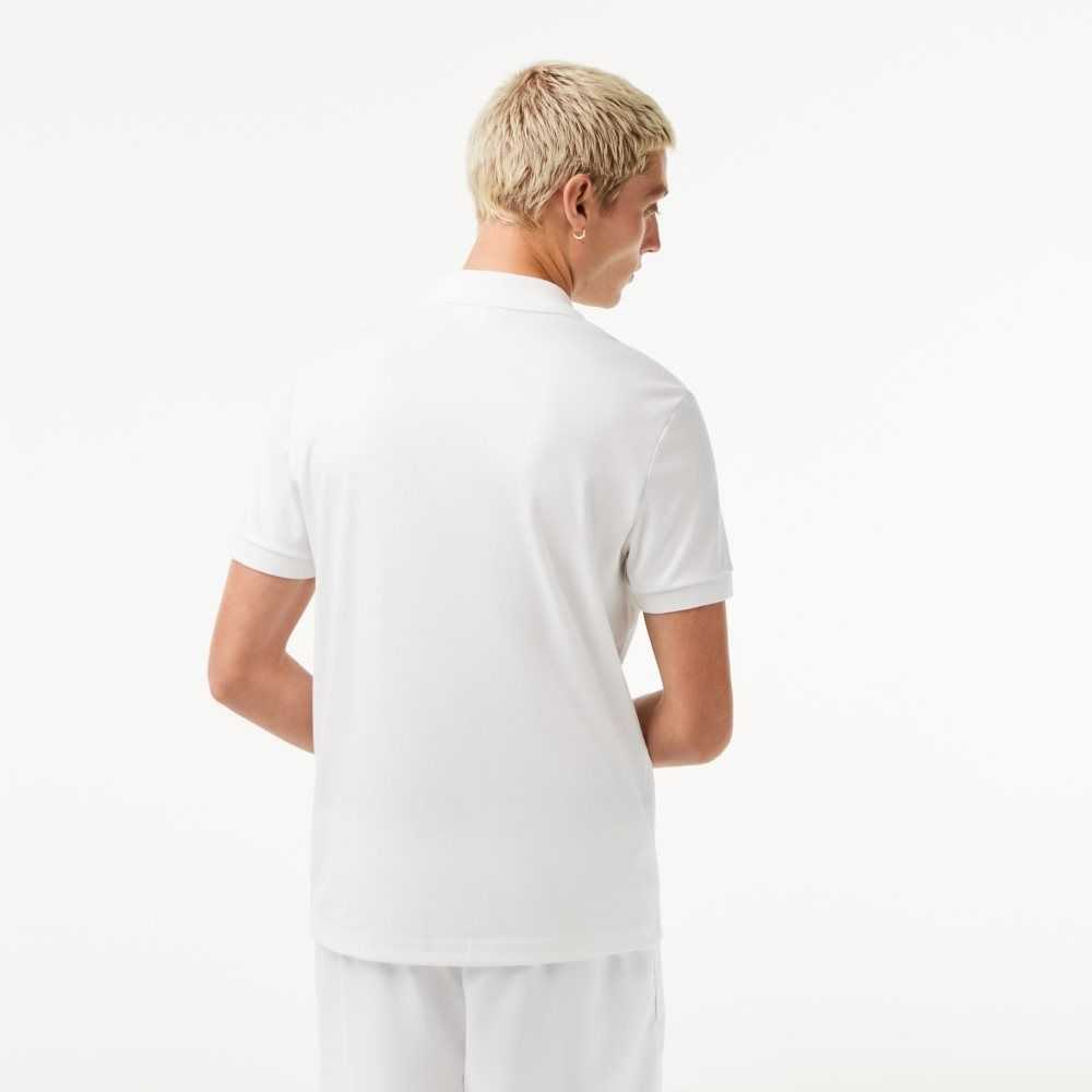 Lacoste Regular Fit Ultra Soft Bomull Jersey Vita | NHMBE-3806