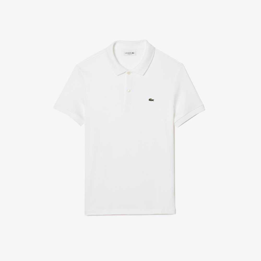 Lacoste Regular Fit Ultra Soft Bomull Jersey Vita | NHMBE-3806