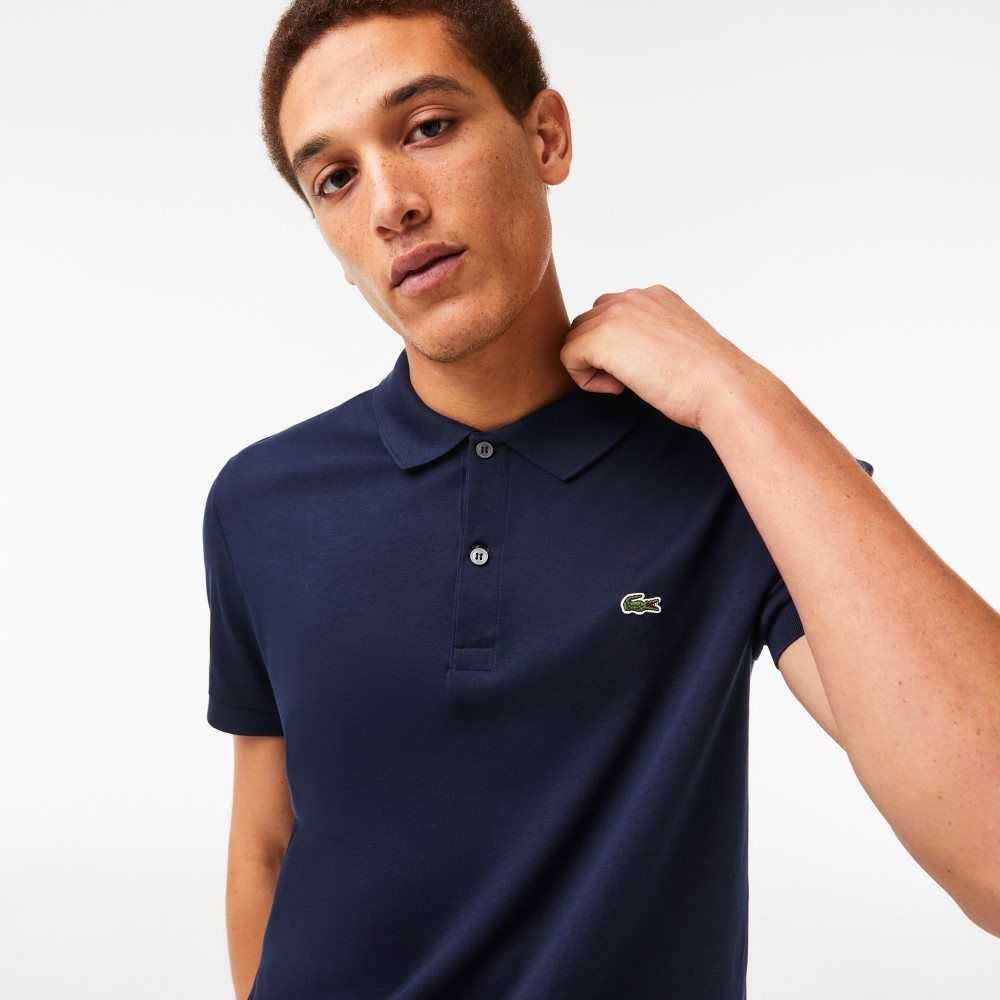 Lacoste Regular Fit Ultra Soft Bomull Jersey Marinblå Blå | WHCND-2975