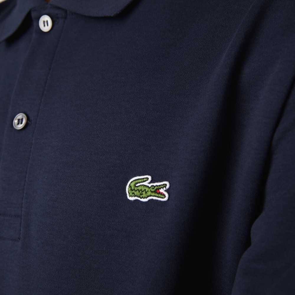 Lacoste Regular Fit Ultra Soft Bomull Jersey Marinblå Blå | WHCND-2975