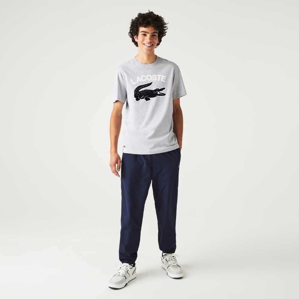 Lacoste Regular Fit XL Crocodile Print Grå | HFULJ-4861