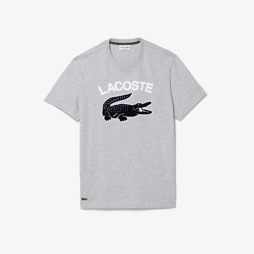 Lacoste Regular Fit XL Crocodile Print Grå | HFULJ-4861