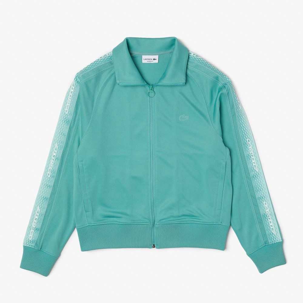 Lacoste Regular Fit Zipped Pique Mintgröna | NFBAY-0342