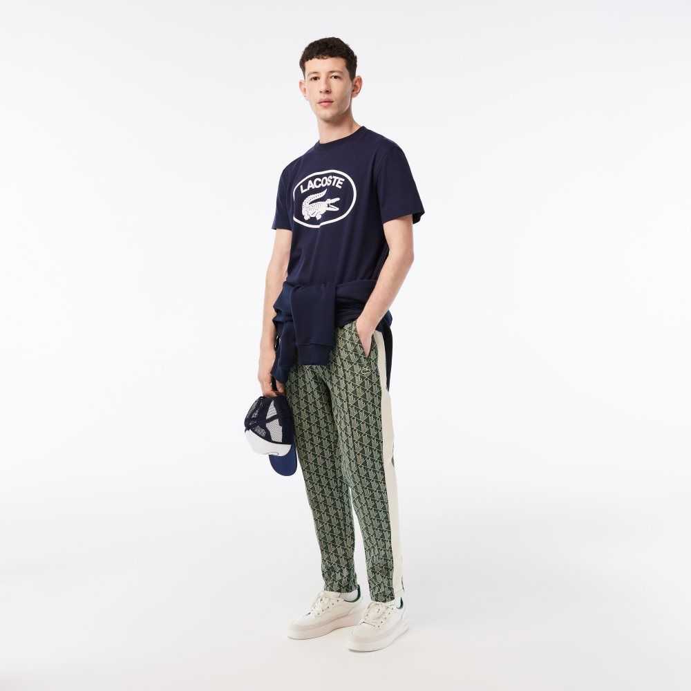 Lacoste Relaxed Fit Branded Bomull Marinblå Blå Vita | NWSVF-7289