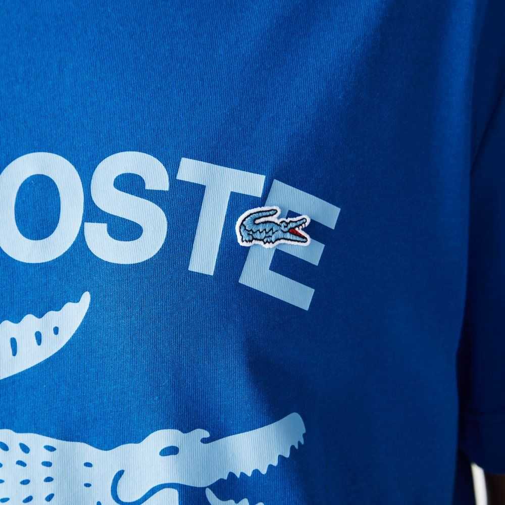 Lacoste Relaxed Fit Crocodile Blå | ZVXOG-5469