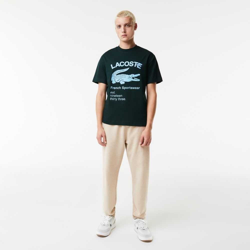 Lacoste Relaxed Fit Crocodile Gröna | TNWBS-0493