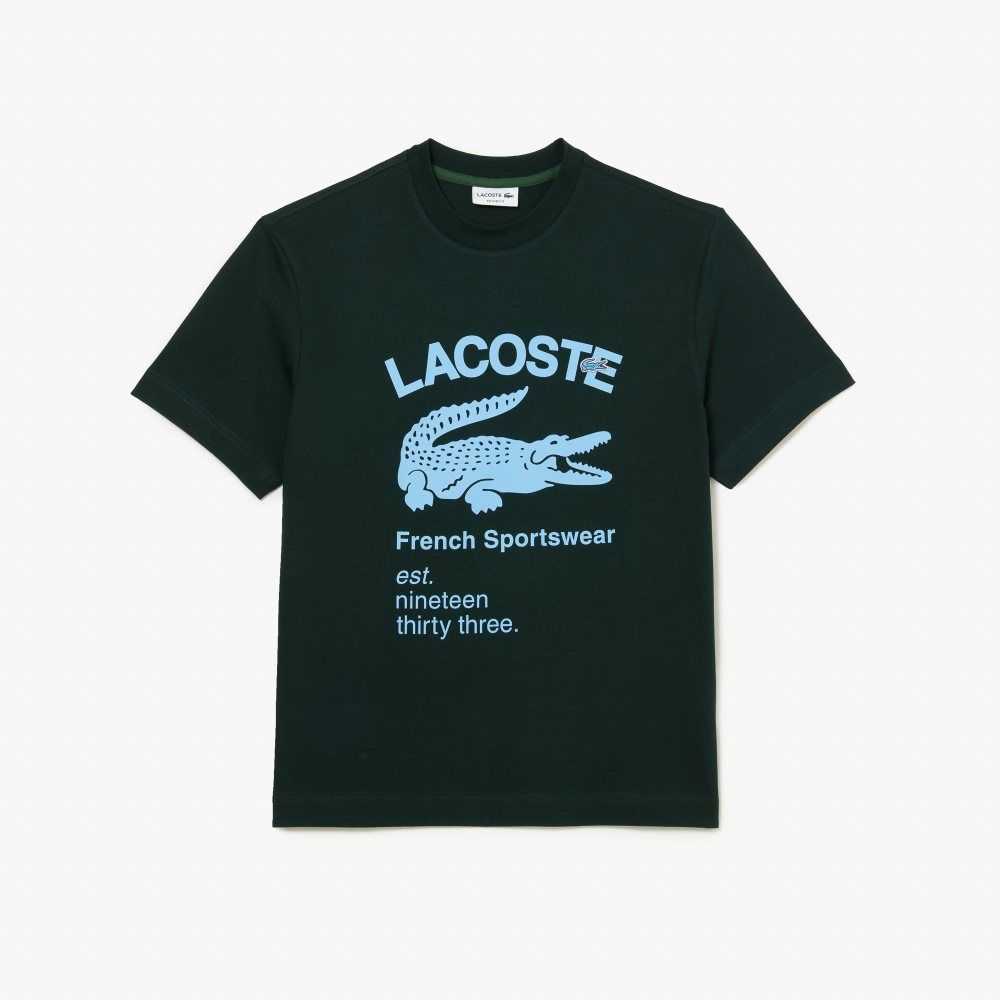 Lacoste Relaxed Fit Crocodile Gröna | TNWBS-0493