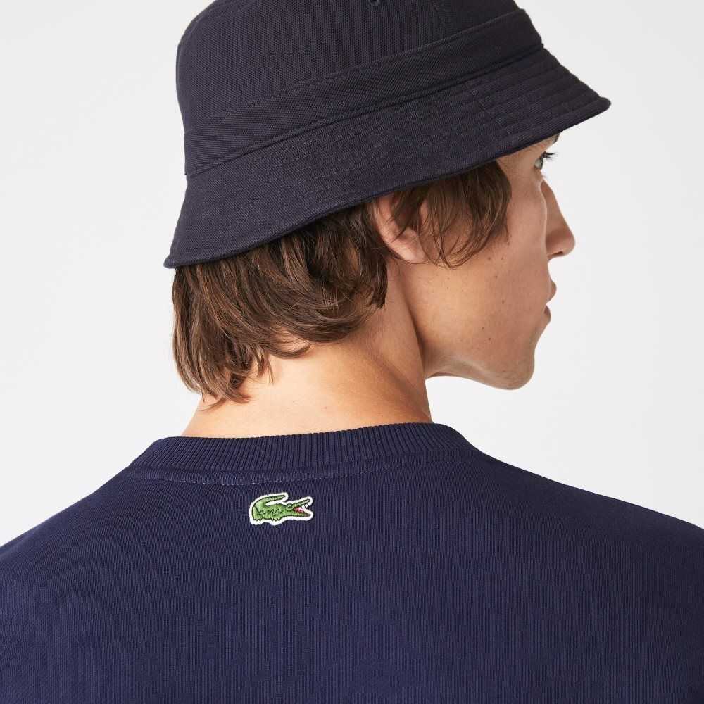 Lacoste Relaxed Fit Organic Bomull Marinblå Blå | UVPWO-1639