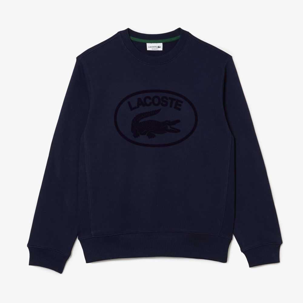 Lacoste Relaxed Fit Organic Bomull Marinblå Blå | UVPWO-1639