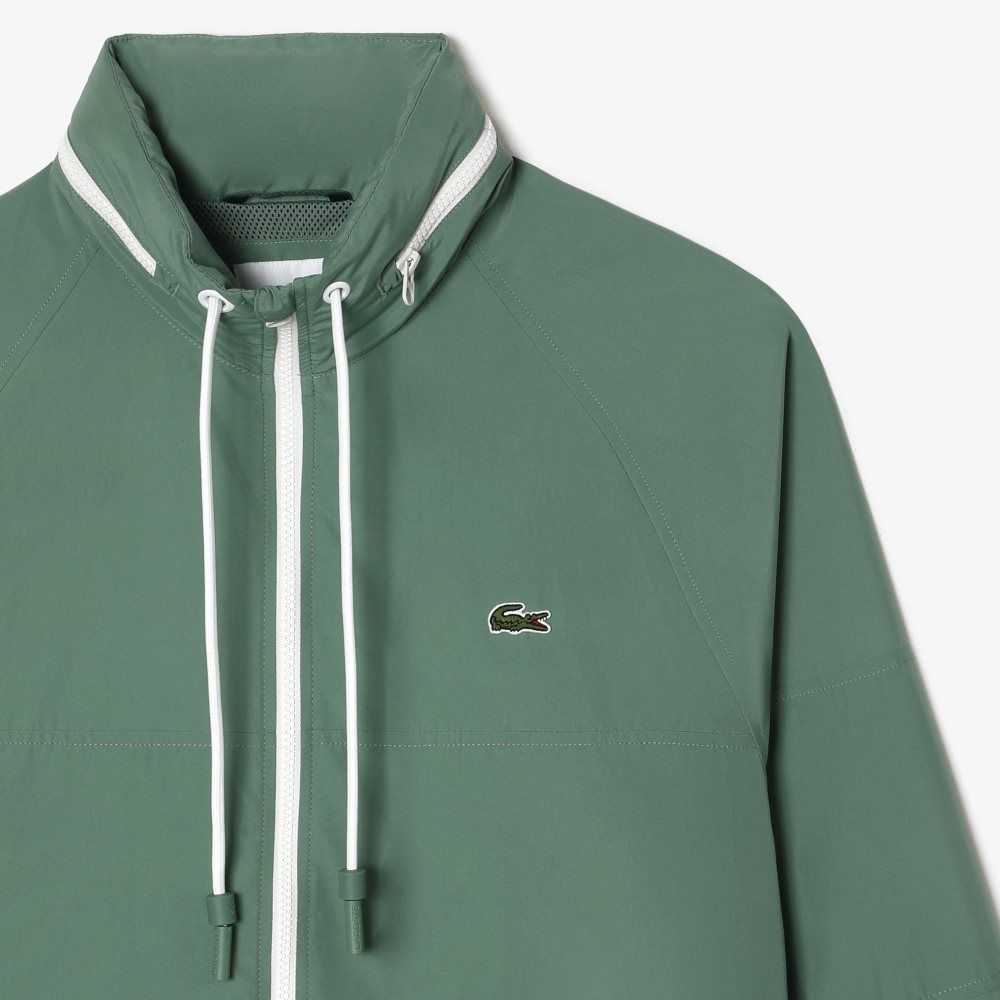 Lacoste Removable Hood Vatten-Repellent Khaki Gröna | PLFTI-6728