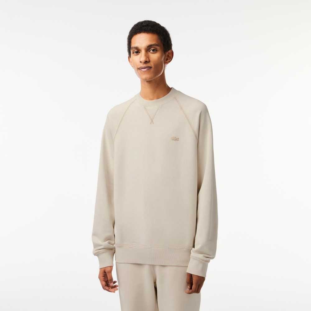 Lacoste Round Neck Organic Bomull Beige | ITLPS-2841