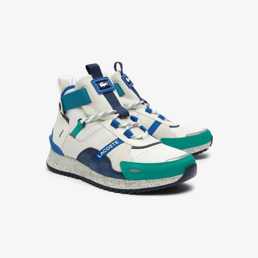 Lacoste Run Breaker Läder Outdoor Vita Gröna | BTUSF-7043