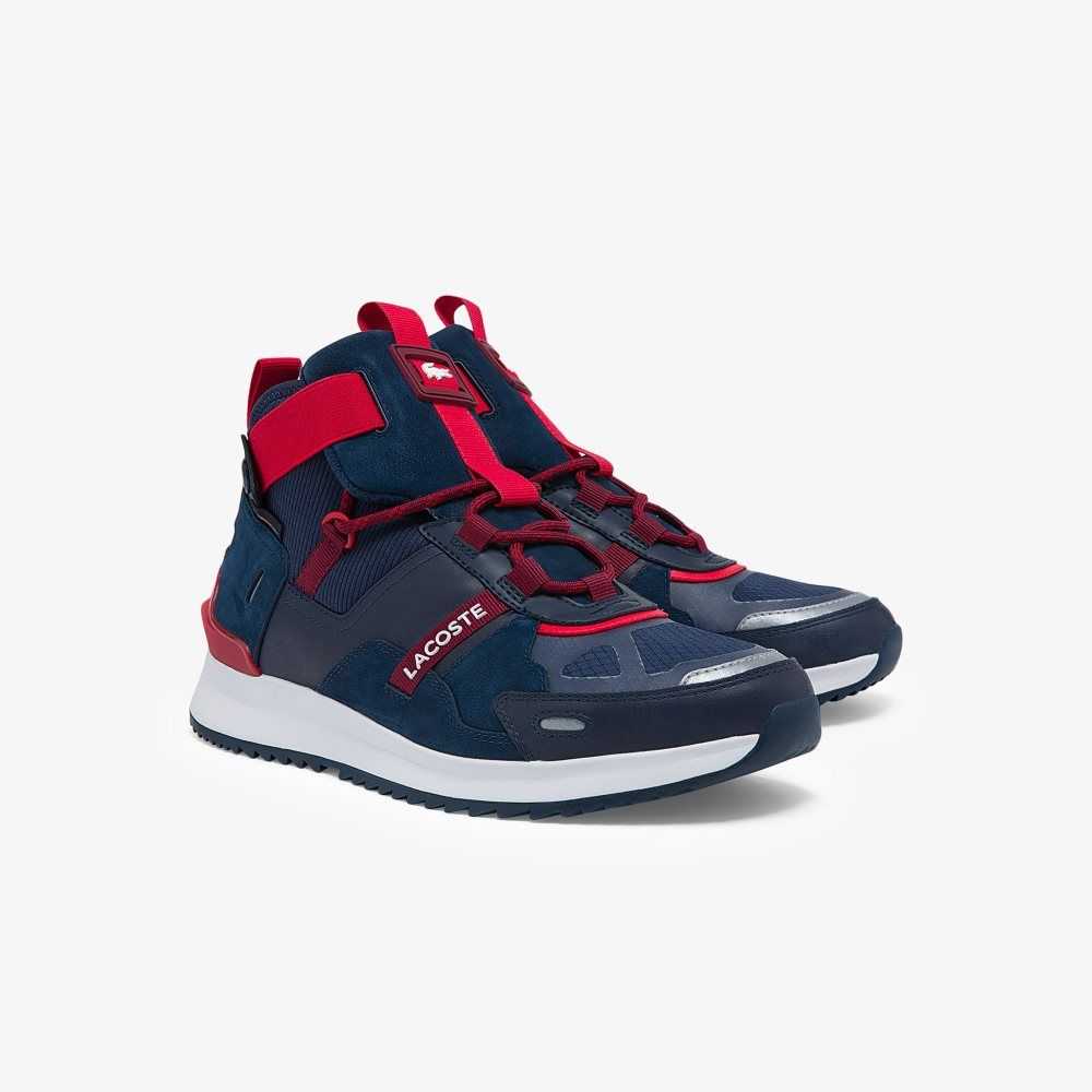 Lacoste Run Breaker Textil and Läder Blå Röda | RCUBQ-4601