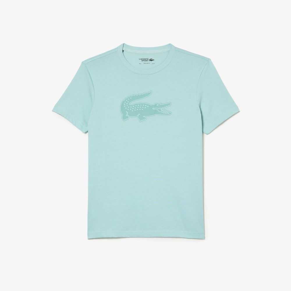 Lacoste SPORT 3D Print Crocodile Andas Jersey Ljusgröna Gröna | CQWIF-3075