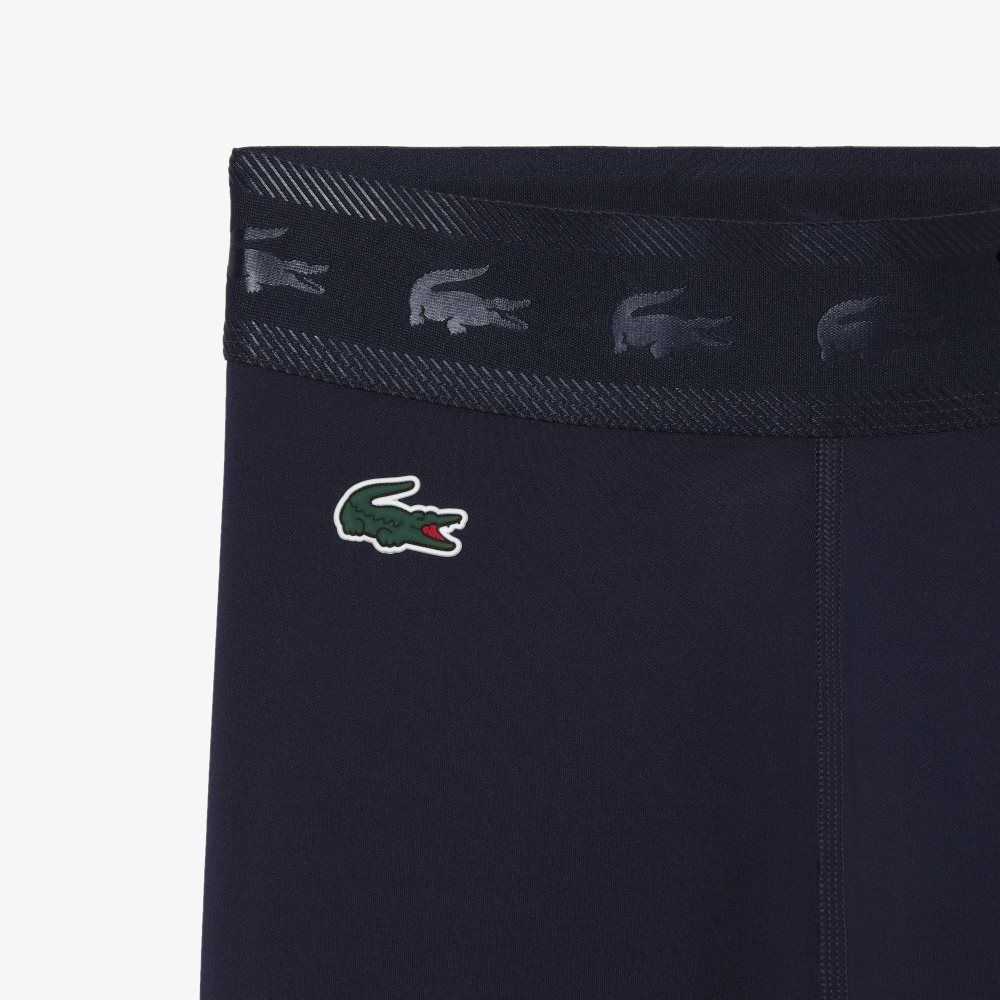 Lacoste SPORT 7/8 Length Recycled Polyester Leggings Marinblå Blå | JLESF-2935