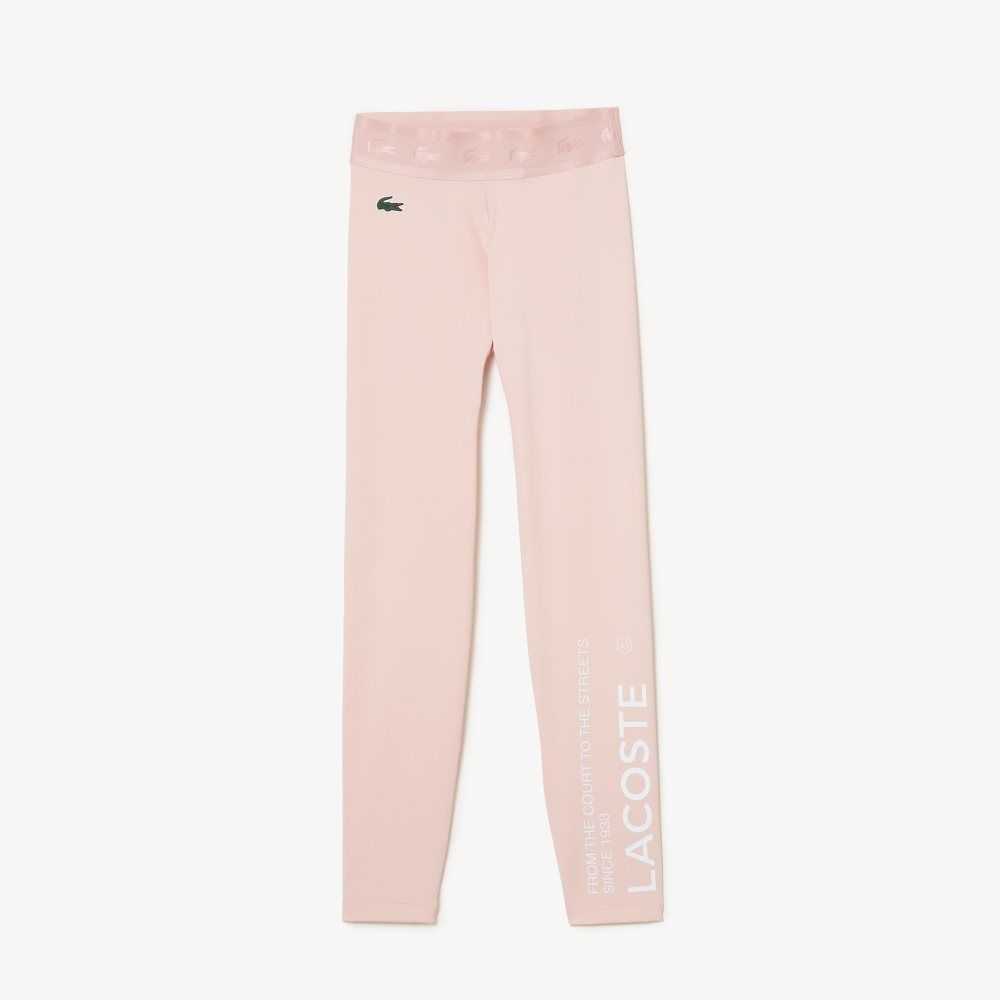 Lacoste SPORT 7/8 Length Recycled Polyester Leggings Rosa | XEYUD-8152