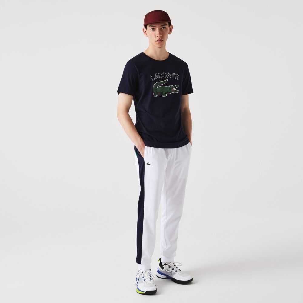 Lacoste SPORT Abrasion-Resistant Tennis Vita Marinblå Blå Gröna | NDKLF-2674