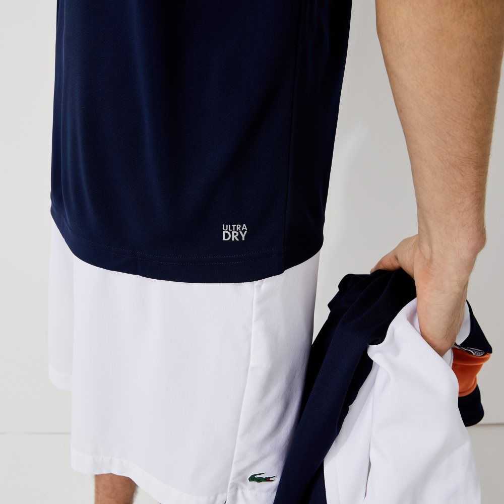 Lacoste SPORT Andas Abrasion-Resistant Interlock Marinblå Blå | ZGESI-5372