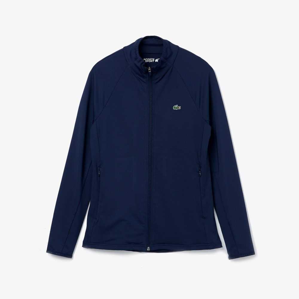 Lacoste SPORT Andas Ergonomic Zip Golf Jacket Marinblå Blå | IDOPF-0692