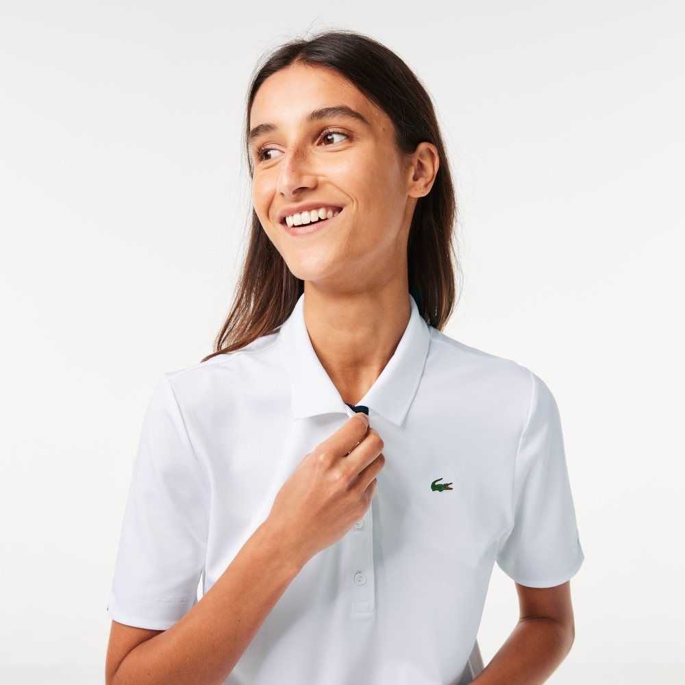 Lacoste SPORT Andas Stretch Golf Vita Marinblå Blå | NEOPW-7194