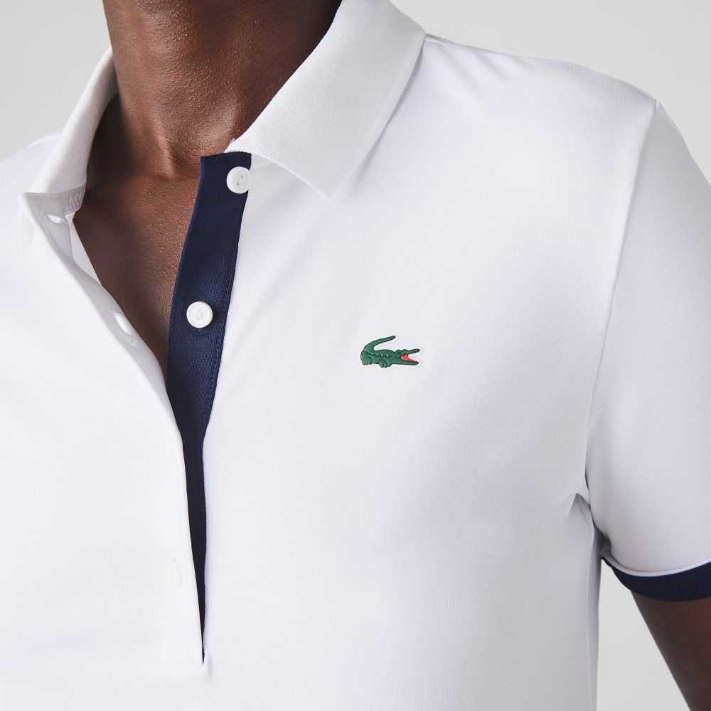 Lacoste SPORT Andas Stretch Golf Vita Marinblå Blå | NEOPW-7194