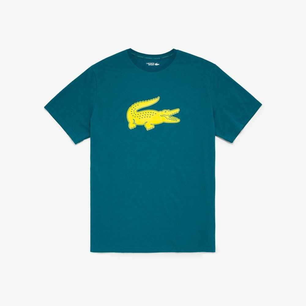 Lacoste SPORT Big Fit Andas Logo Gröna Gula | ICRYE-9540