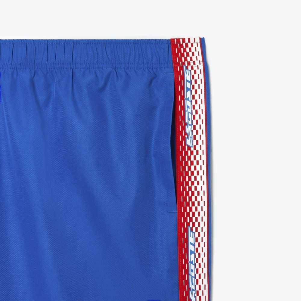 Lacoste SPORT Big Fit Logo Stripe Blå | NCZFW-8620