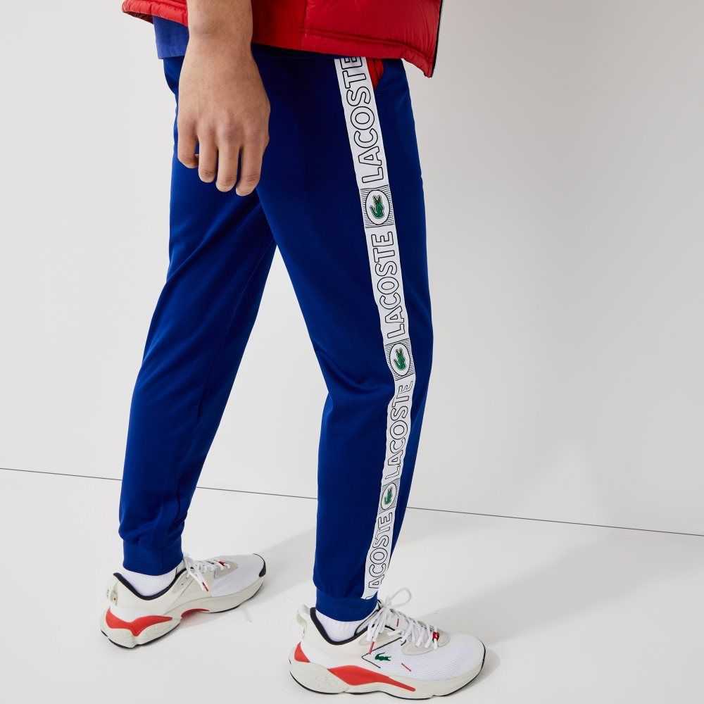 Lacoste SPORT Branded Bands Tracksuit Blå Röda Vita | ZOUYT-5327