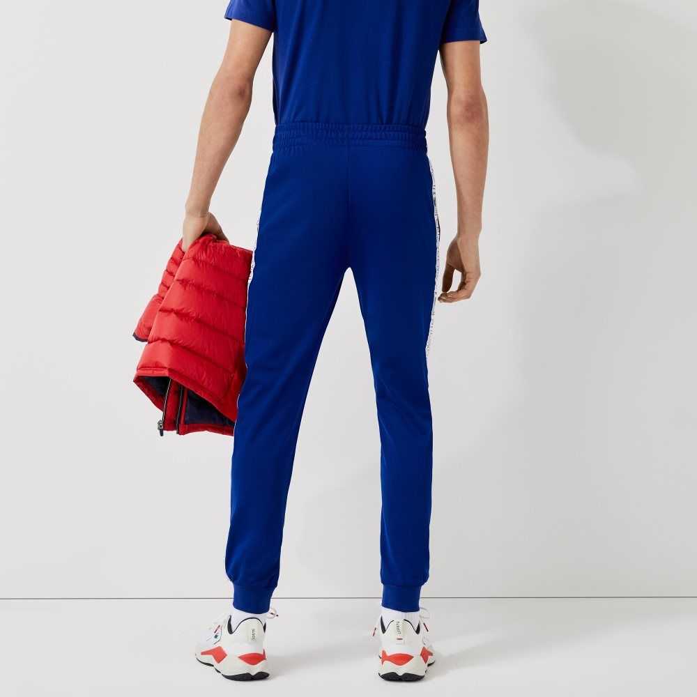 Lacoste SPORT Branded Bands Tracksuit Blå Röda Vita | ZOUYT-5327