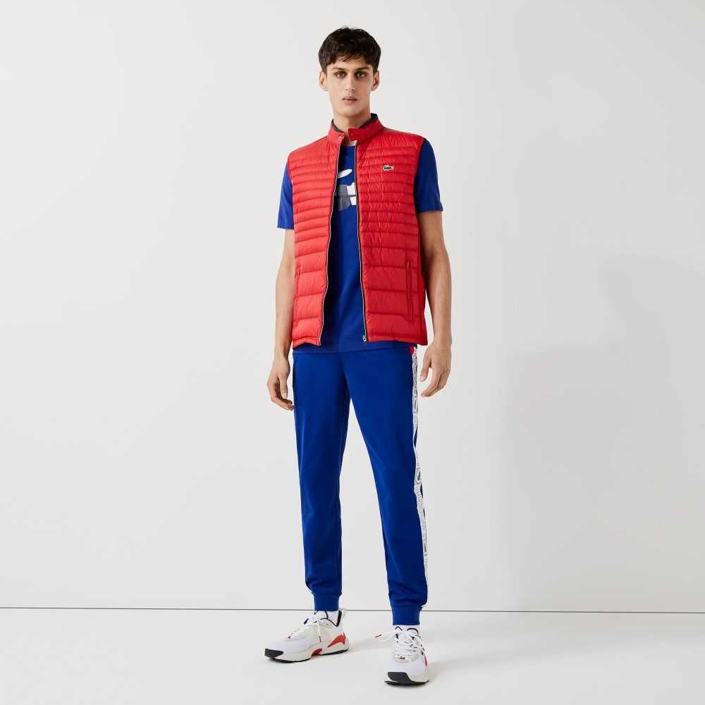 Lacoste SPORT Branded Bands Tracksuit Blå Röda Vita | ZOUYT-5327