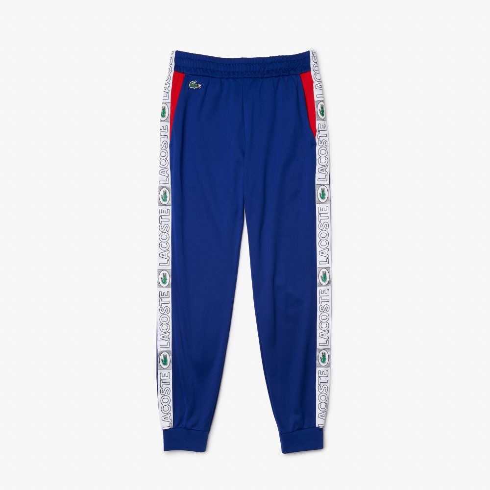 Lacoste SPORT Branded Bands Tracksuit Blå Röda Vita | ZOUYT-5327