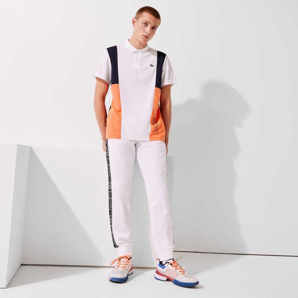 Lacoste SPORT Branded Bands Tracksuit Vita Orange Marinblå Blå | XTUAW-2639