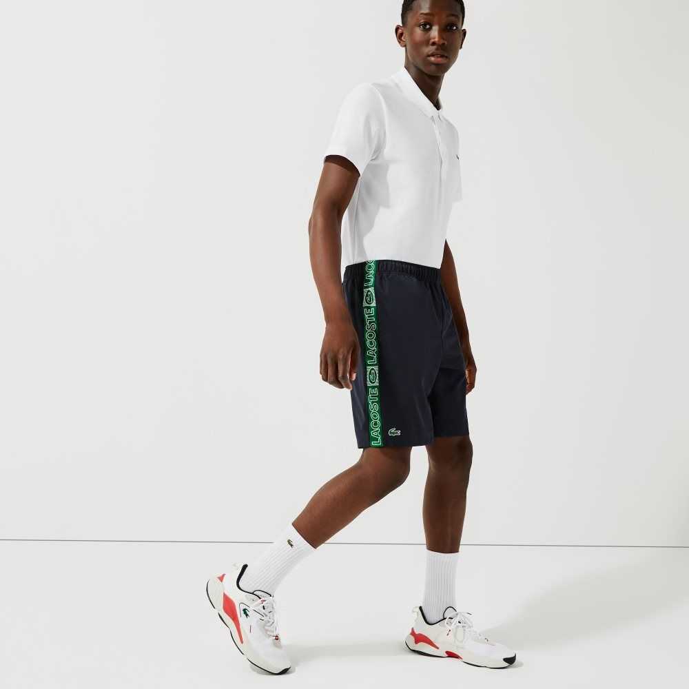 Lacoste SPORT Branded Side Bands Marinblå Blå Gröna | URWYJ-2019