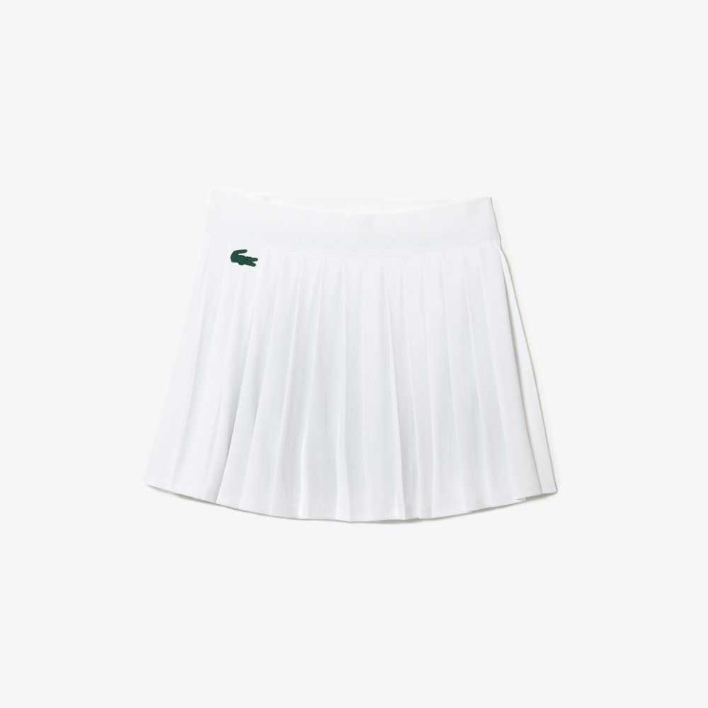 Lacoste SPORT Built-In Korta Plisserad Tennis Vita Gröna | MZJFQ-9872