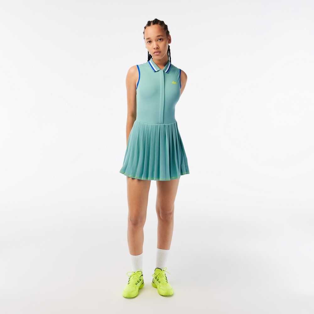 Lacoste SPORT Built-In Korta Plisserad Tennis Gröna Ljusgröna | NRMTZ-2398