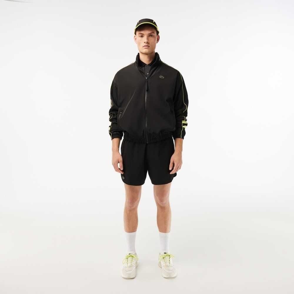 Lacoste SPORT Check Stretch Mesh Svarta | OQEGS-4620