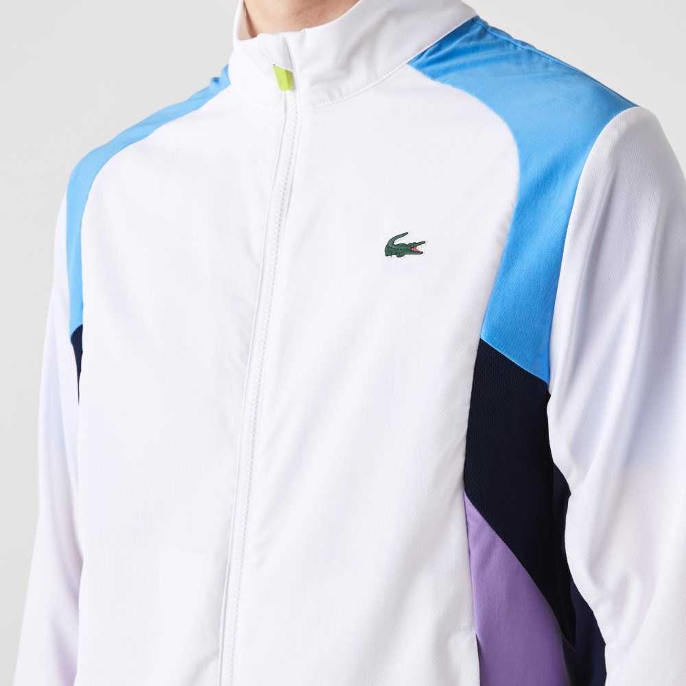 Lacoste SPORT Color-Block Tennis Tracksuit Vita Blå Marinblå Blå Lila Marinblå Blå | SGYMO-7356