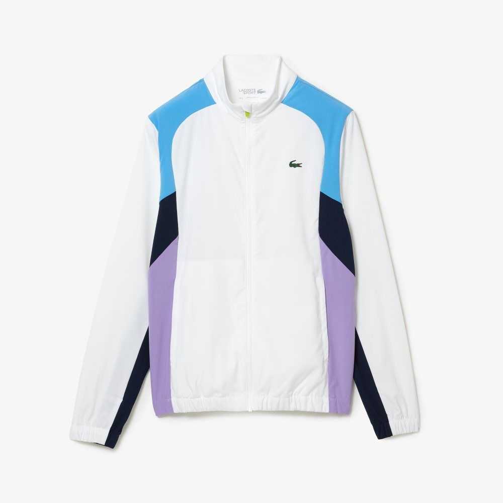 Lacoste SPORT Color-Block Tennis Tracksuit Vita Blå Marinblå Blå Lila Marinblå Blå | SGYMO-7356