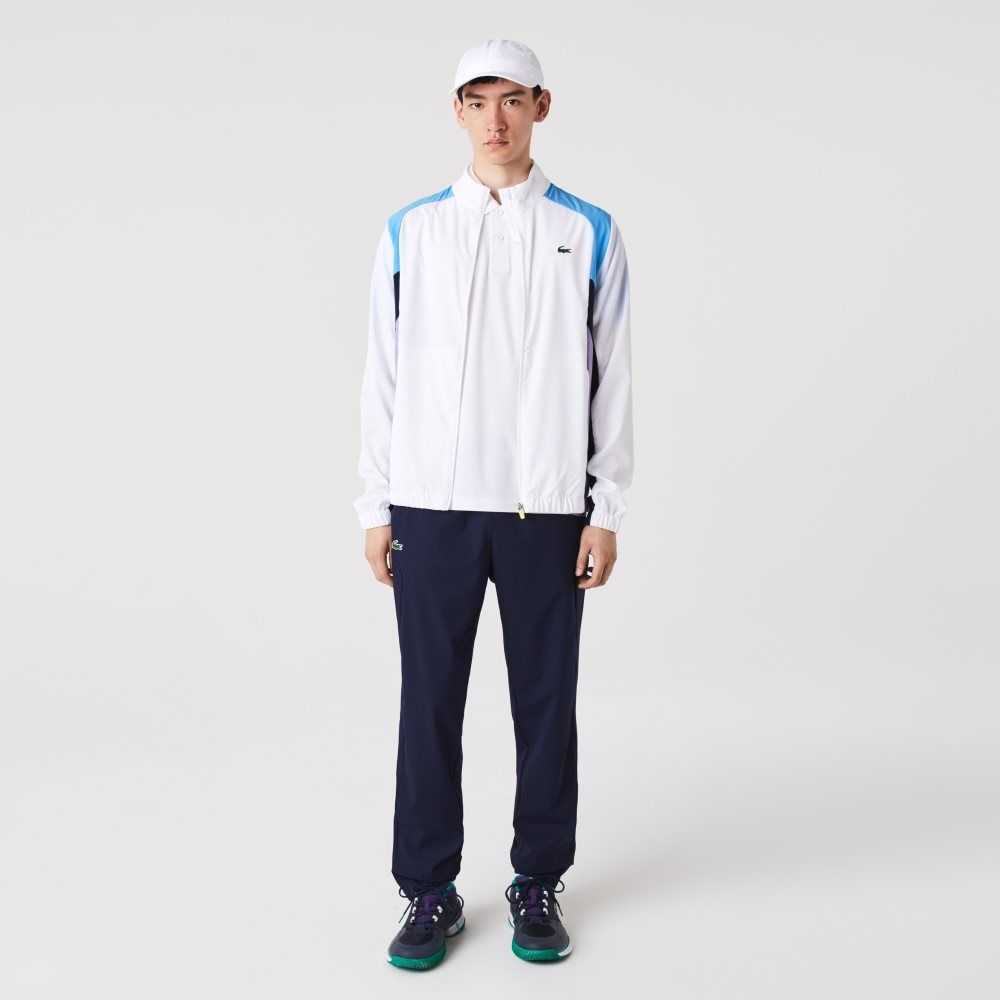 Lacoste SPORT Color-Block Tennis Tracksuit Vita Blå Marinblå Blå Lila Marinblå Blå | SGYMO-7356