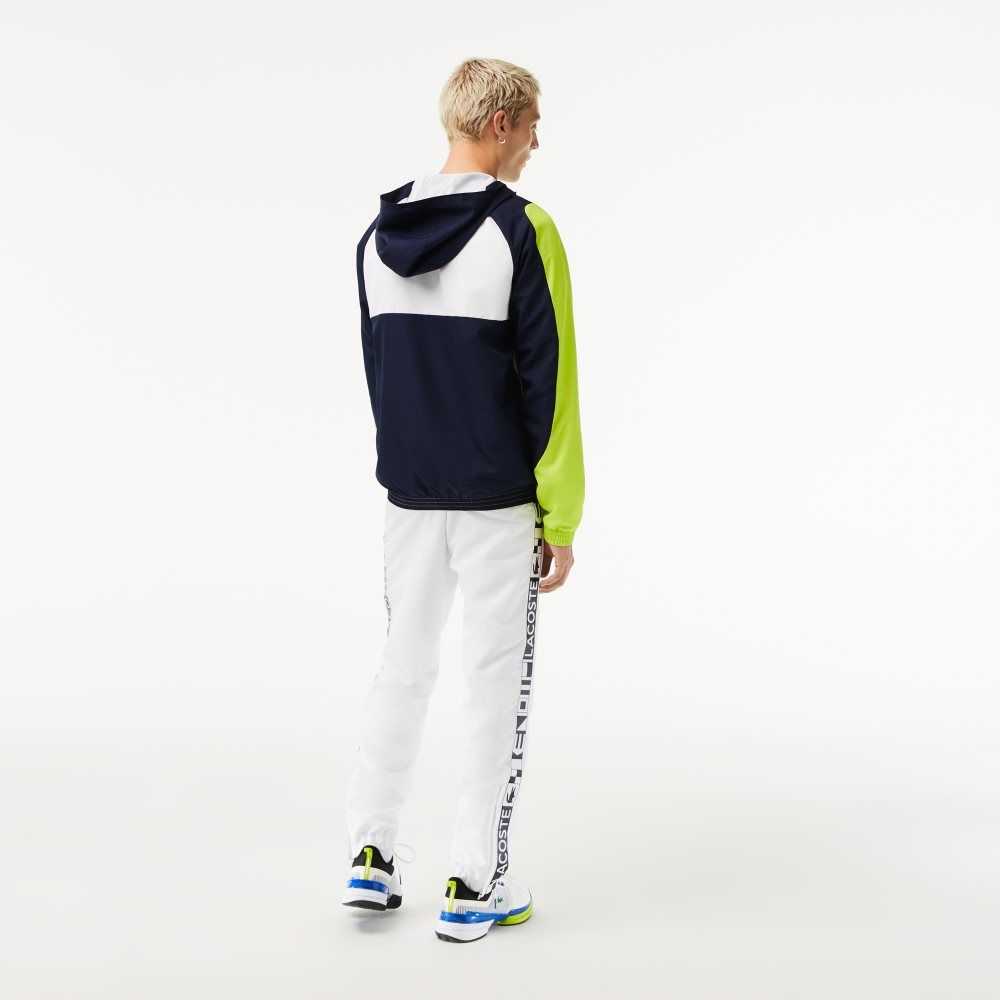 Lacoste SPORT Color-Block Tennis Vita Marinblå Blå Gula | CJRHE-1385