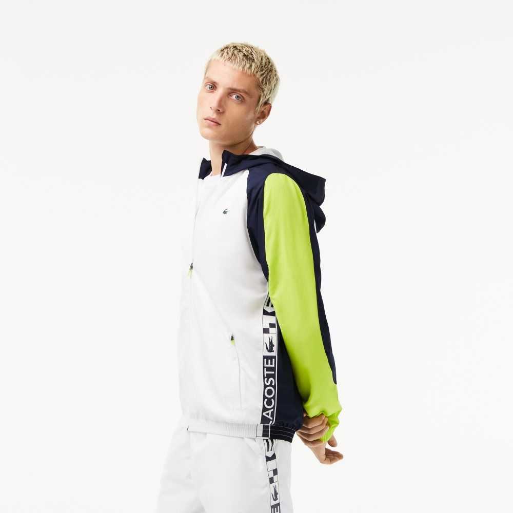 Lacoste SPORT Color-Block Tennis Vita Marinblå Blå Gula | CJRHE-1385