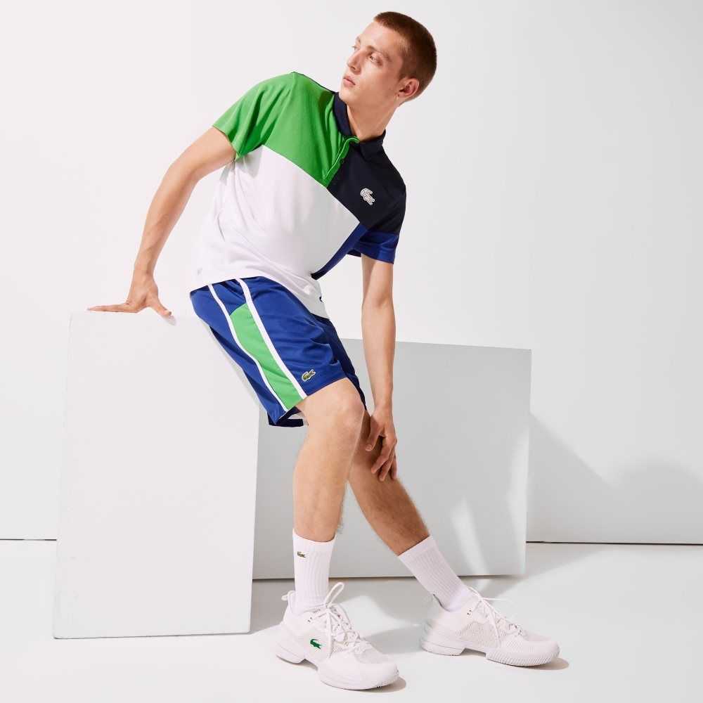 Lacoste SPORT Colorblock Panels Lätta Blå Gröna Vita | LGYOF-6749